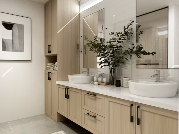 Custom vanity mirror cabinet bathroom Delhi NCR