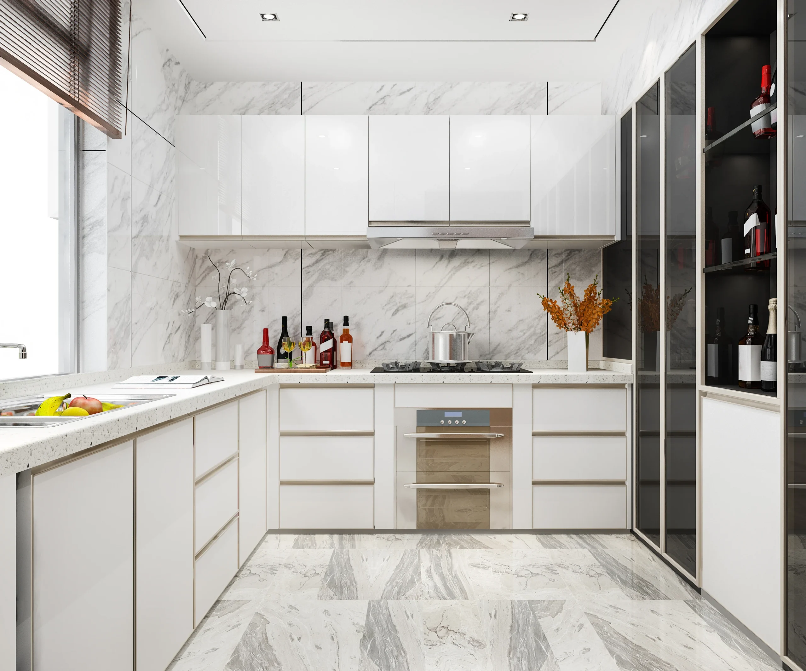 L-Shape Modular Kitchen