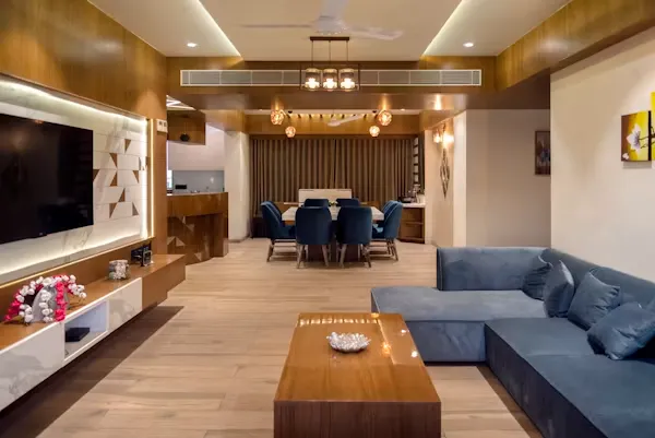 Dining room pendant lighting accent wall Gurgaon