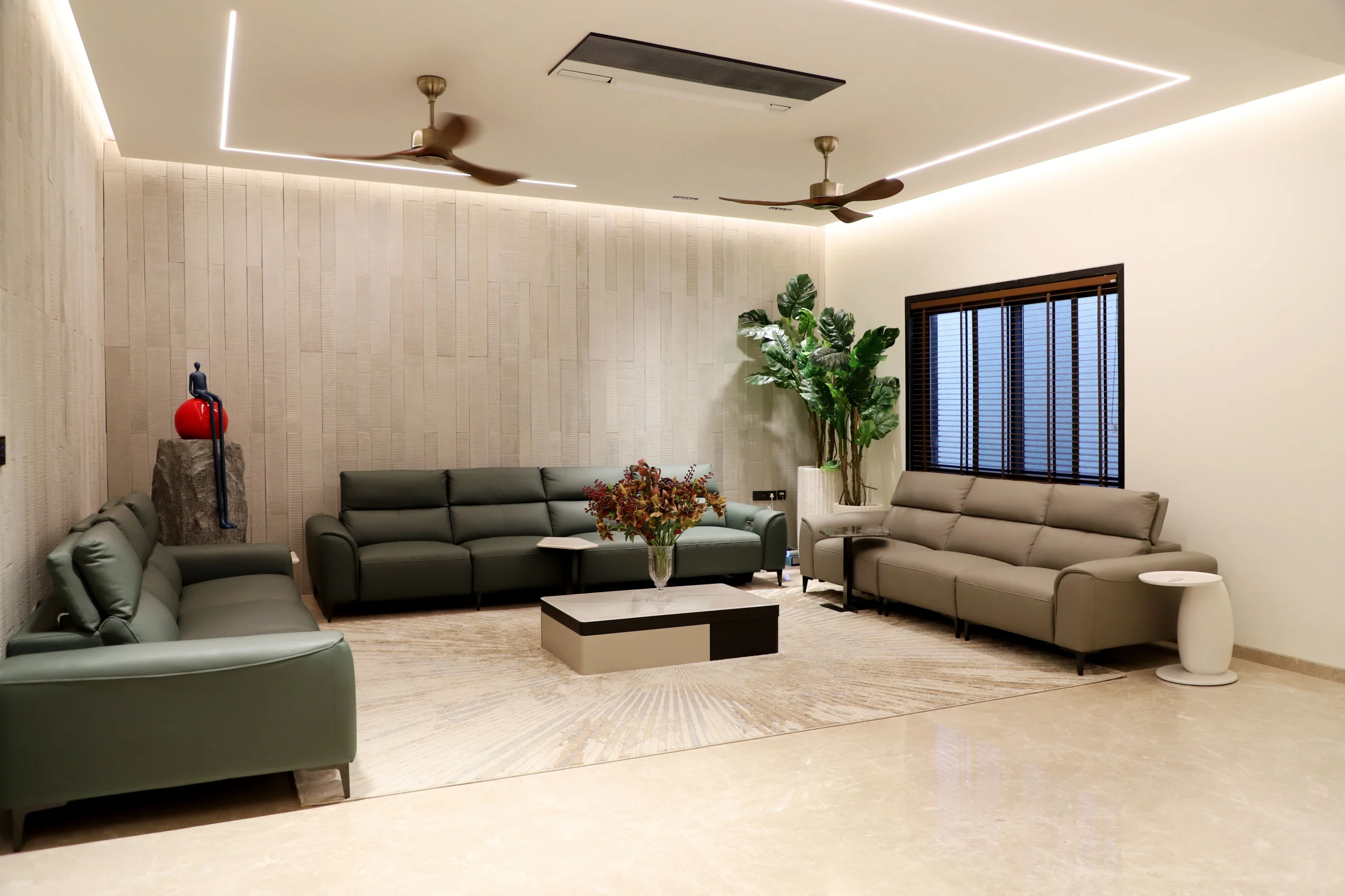 Custom sofa accent wall living room Gurgaon Noida