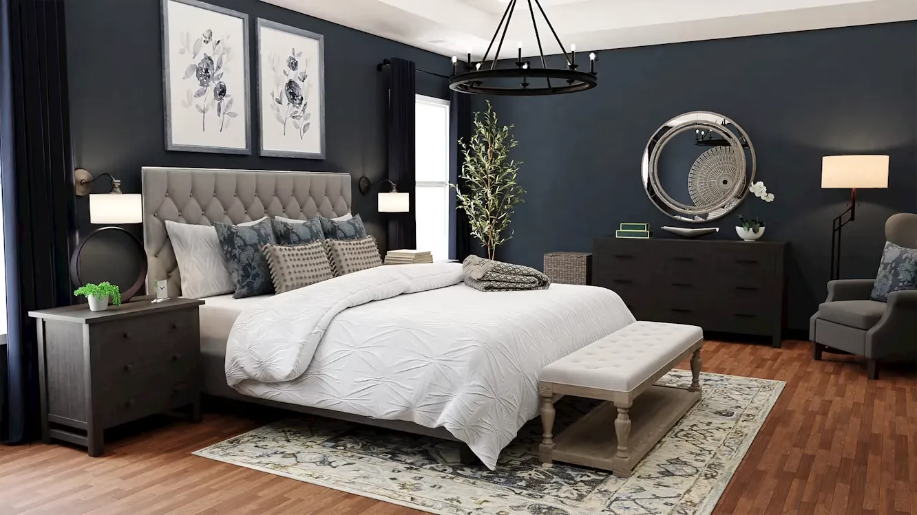 Custom bed upholstered headboard design Faridabad Delhi NCR Elegant Decors