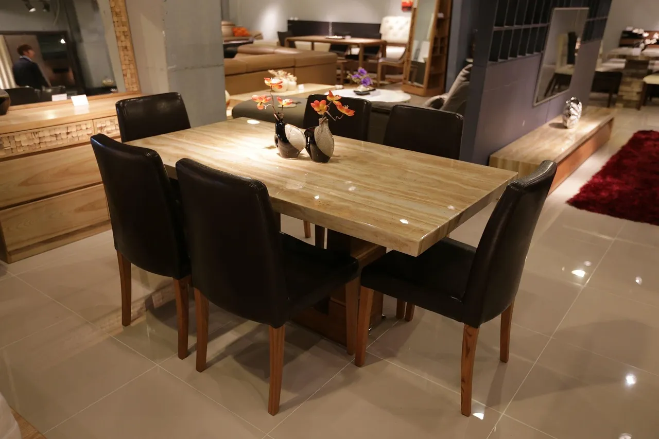 Marble top dining table design Delhi NCR