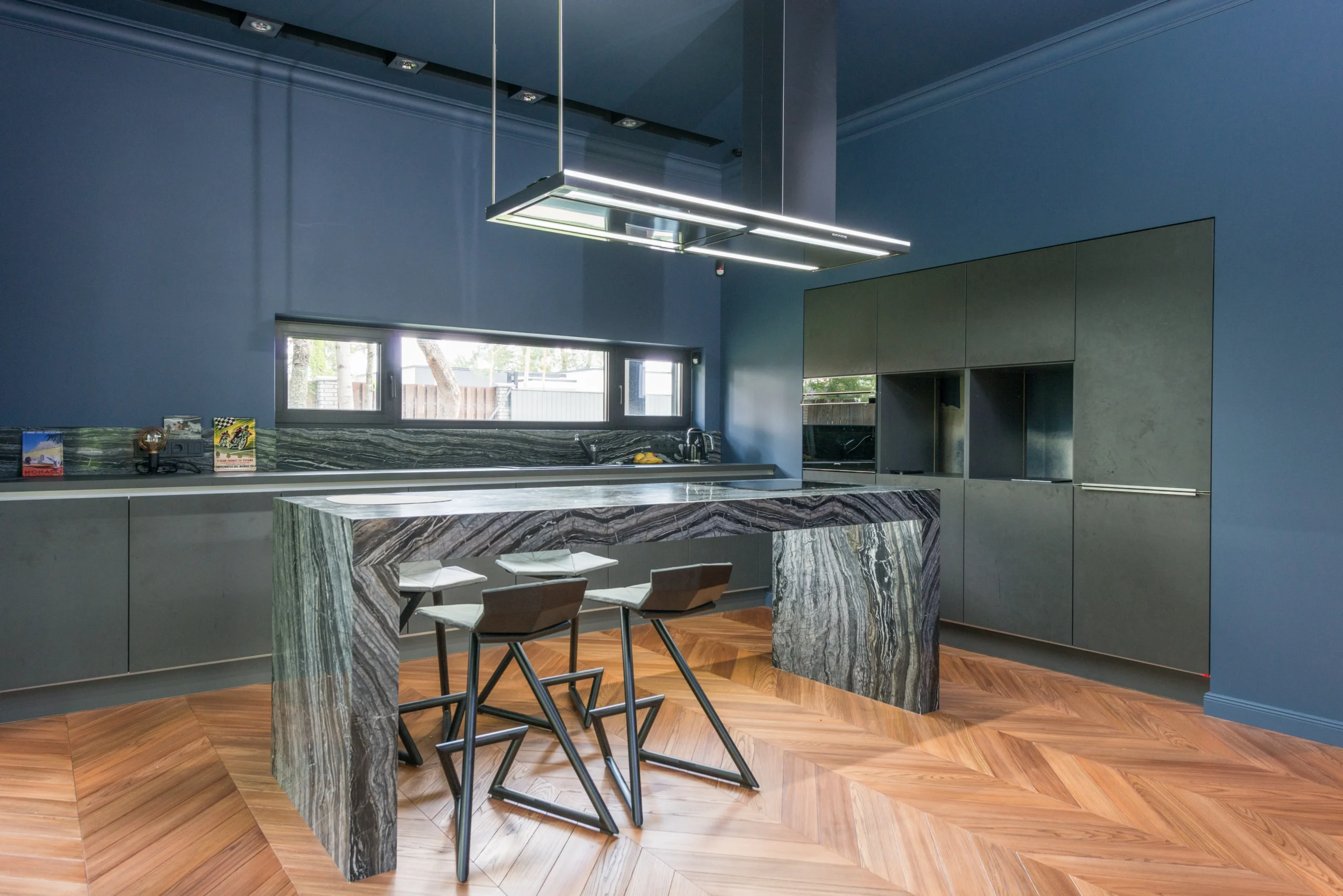 Kitchen island floating freestanding four sides