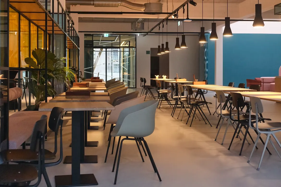 Office breakout lounge area design Faridabad