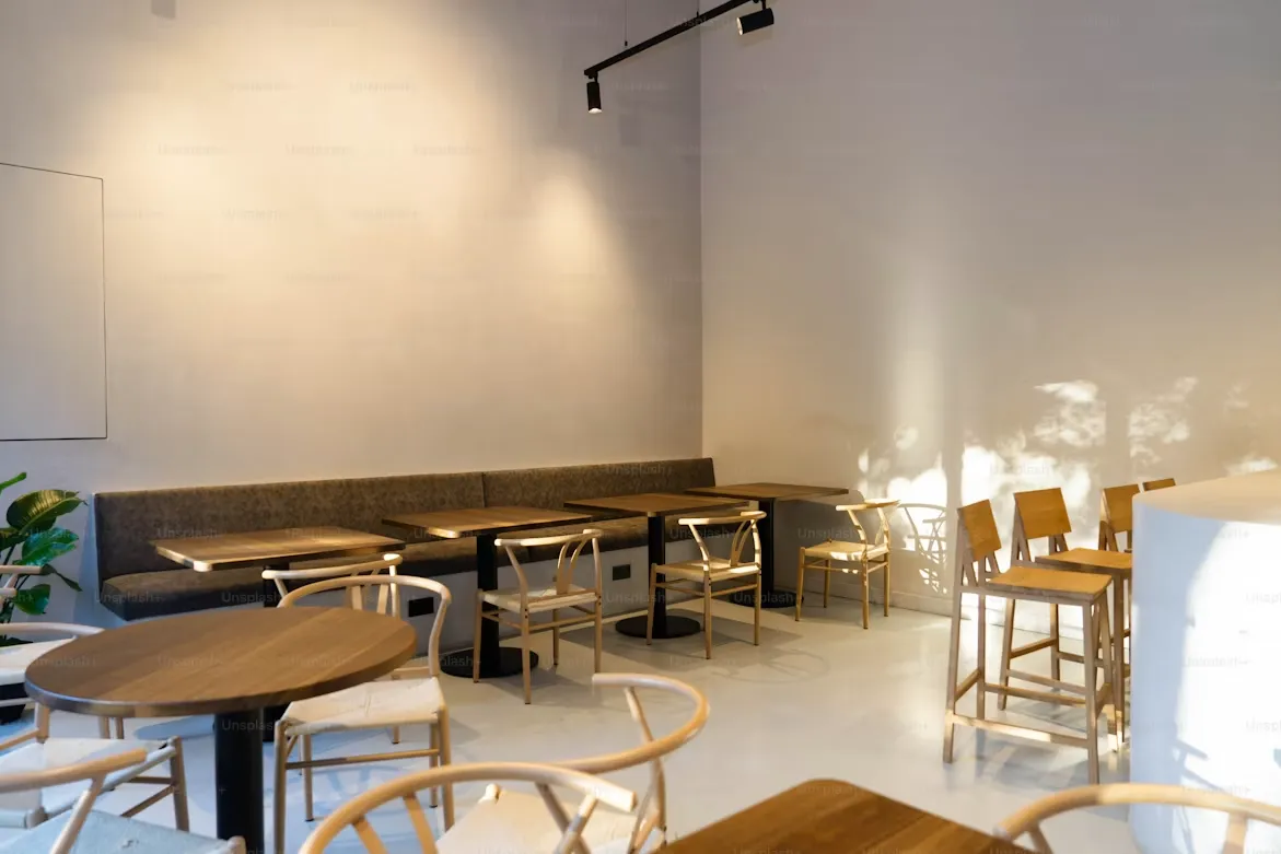 Office cafeteria breakout area design Faridabad Delhi NCR Elegant Decors