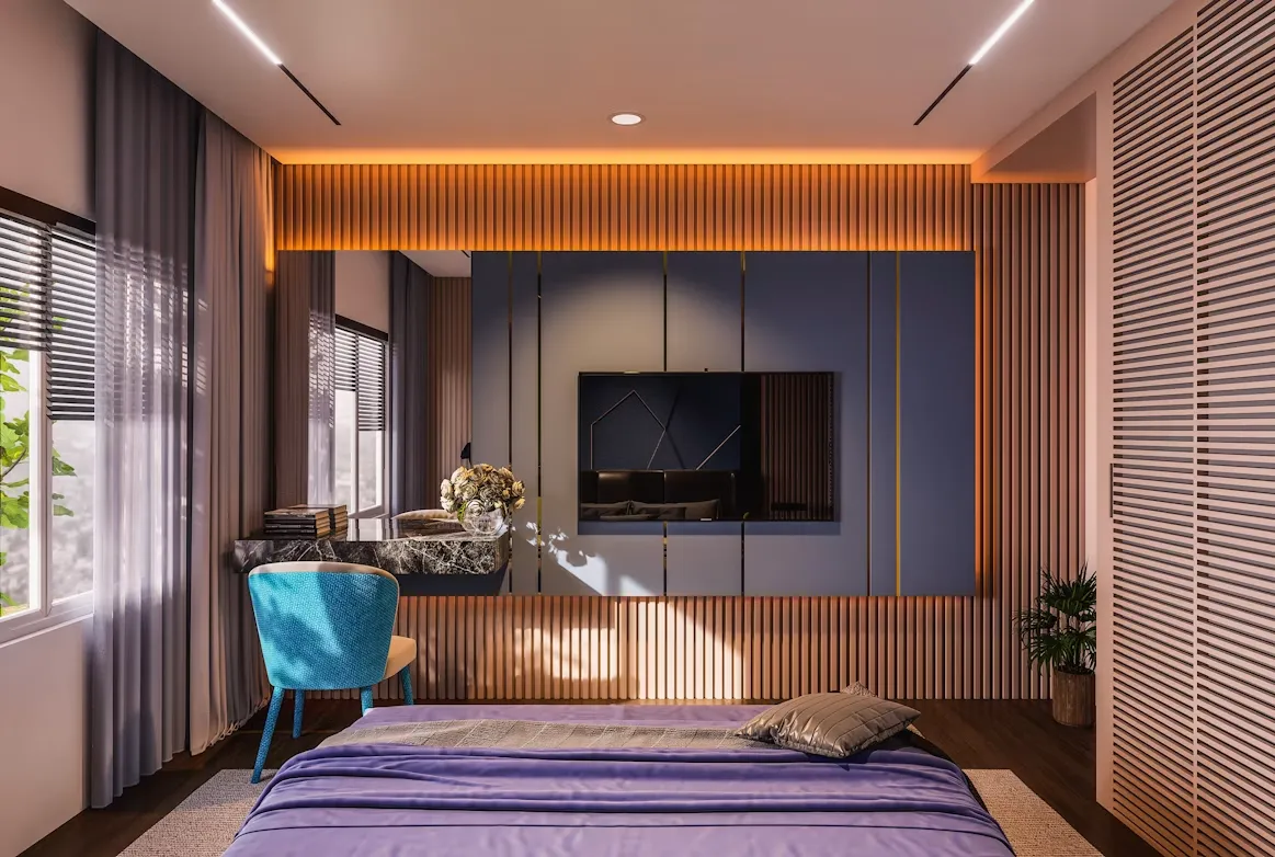 Feature TV wall LED design Faridabad