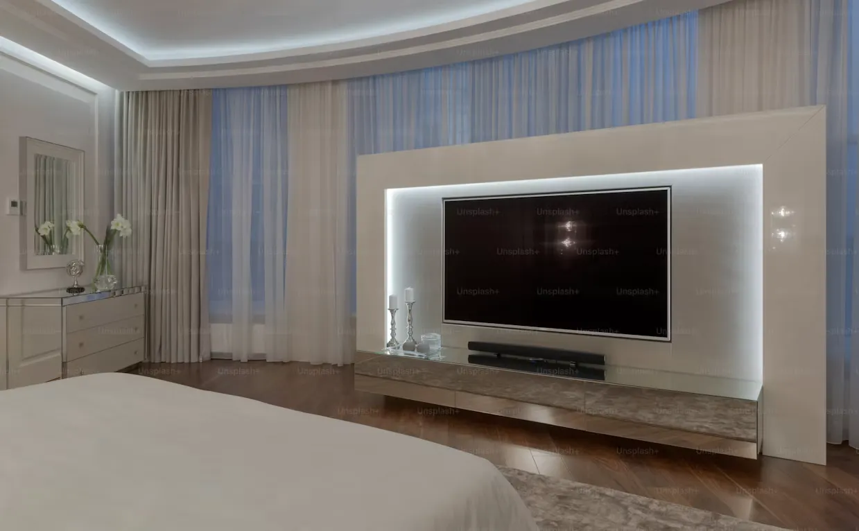 Wall to wall TV unit design Faridabad