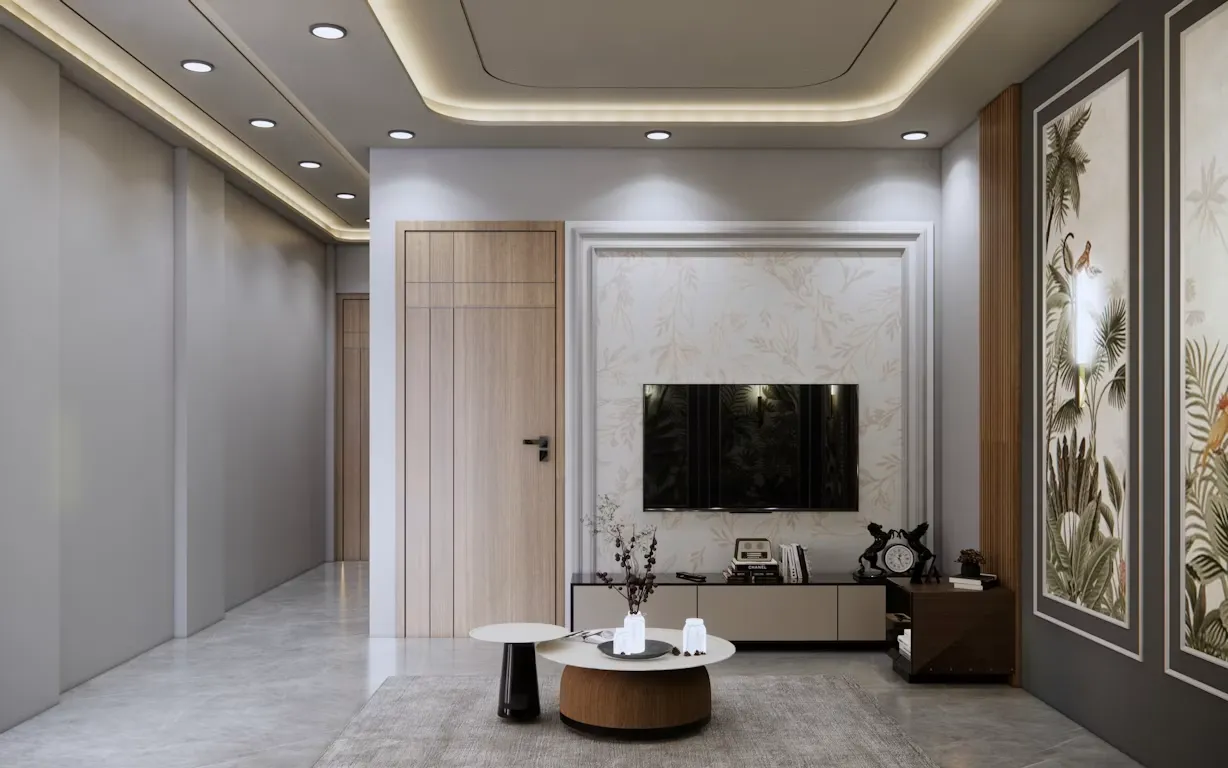 Floating TV panel living room Delhi NCR