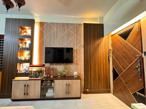 TV unit entertainment wall design Faridabad