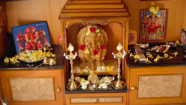 Floor to ceiling mandir design Delhi NCR