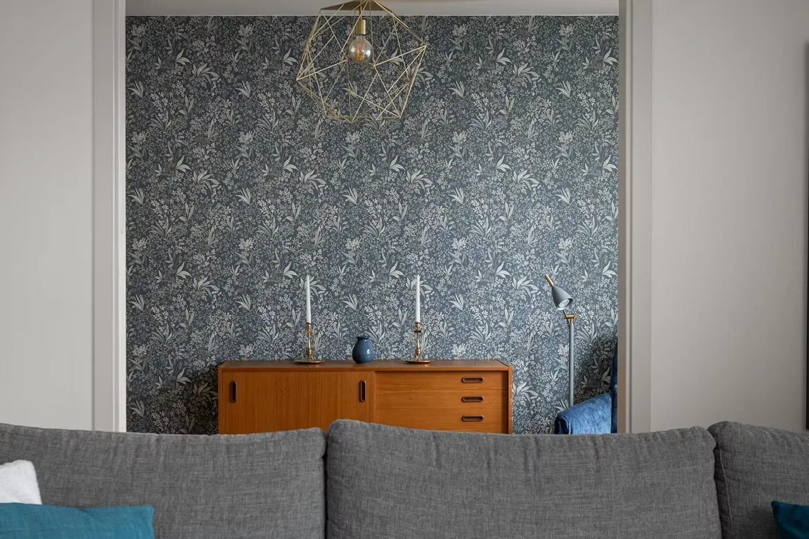 Living room wallpaper feature wall Delhi NCR