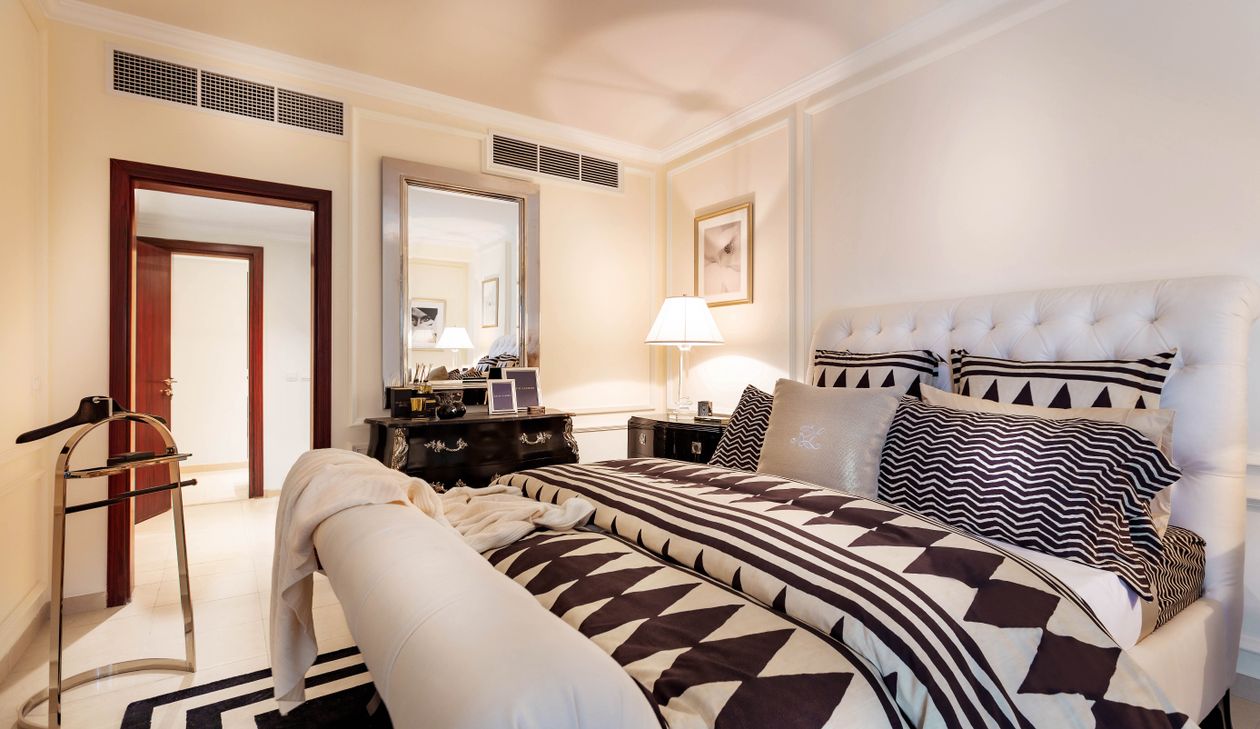 Luxury headboard customized wall design in bedroom