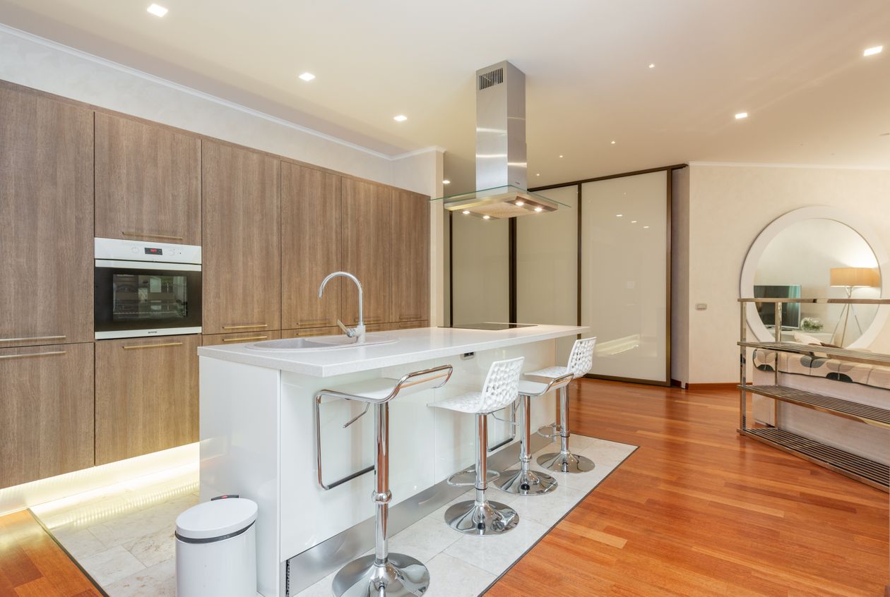Apartment storage ideas kitchen zone in compact studio