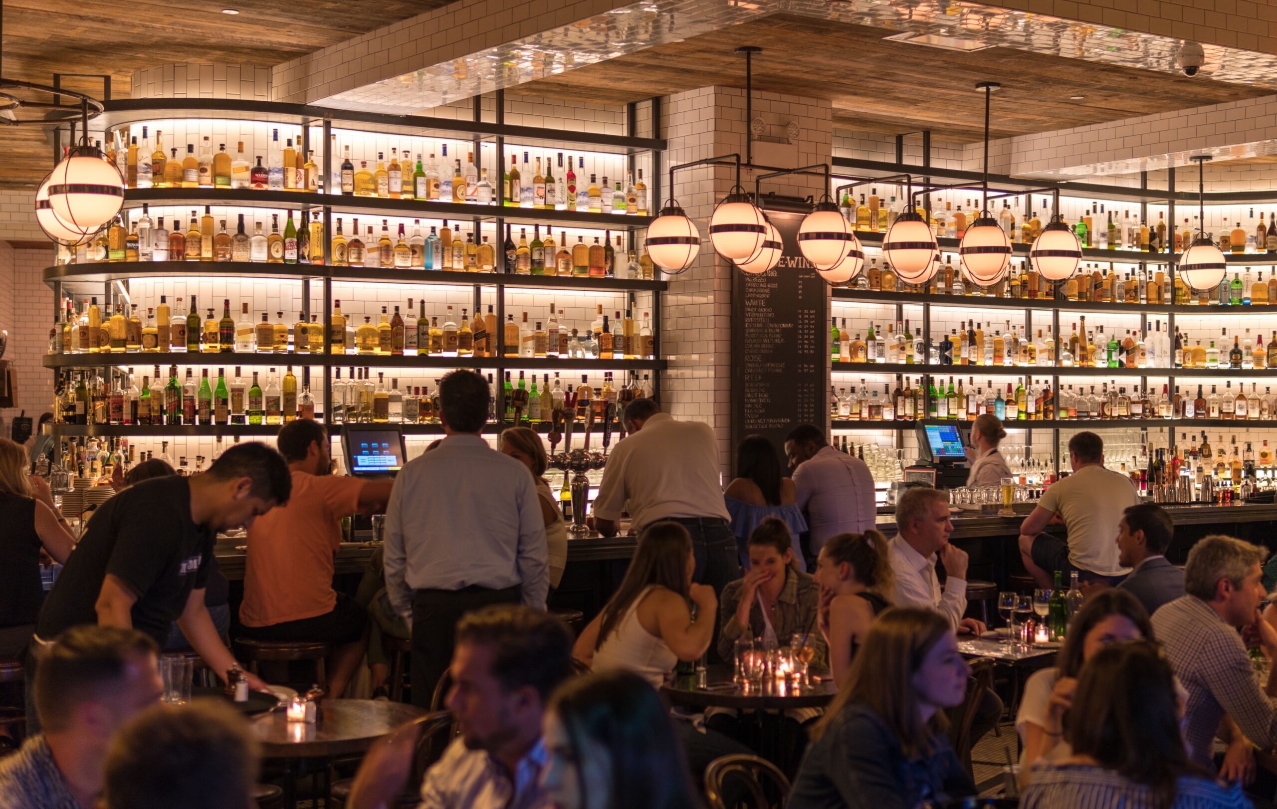 Busy restaurant interior
