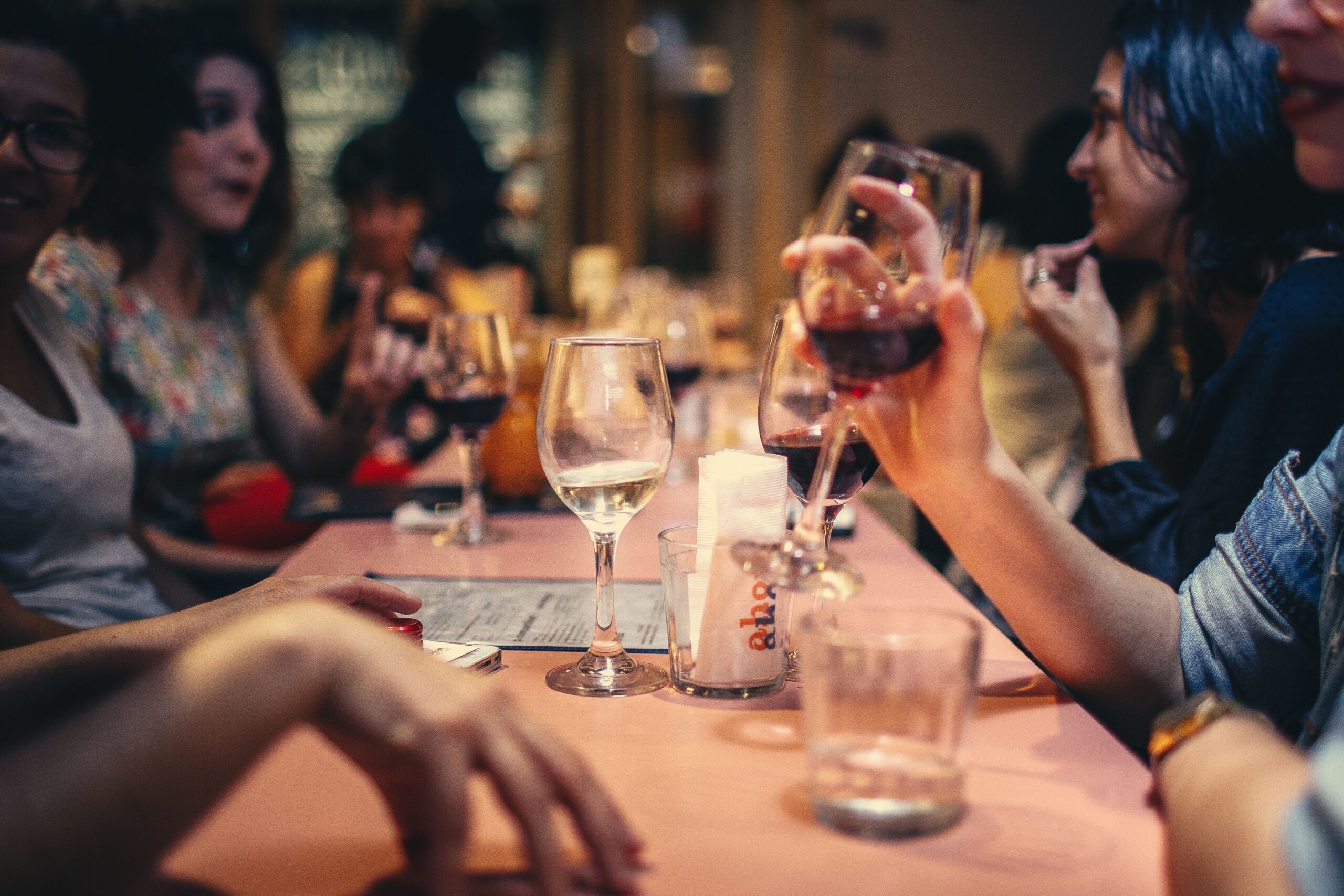 Friends dining restaurant