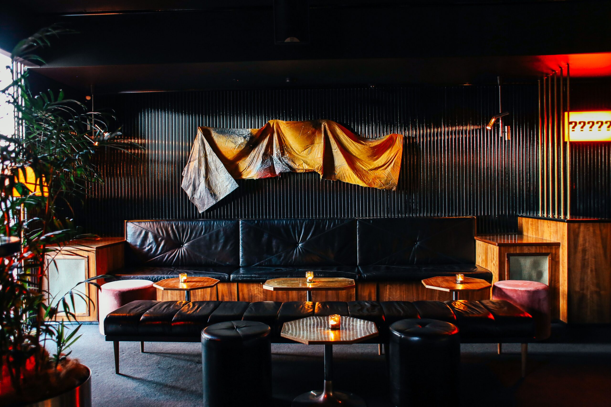Warm wood cafe interior